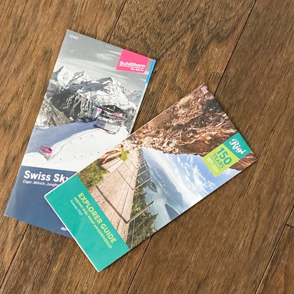 2 Travel Guides - Schilthorn & Rigi, Switzerland
